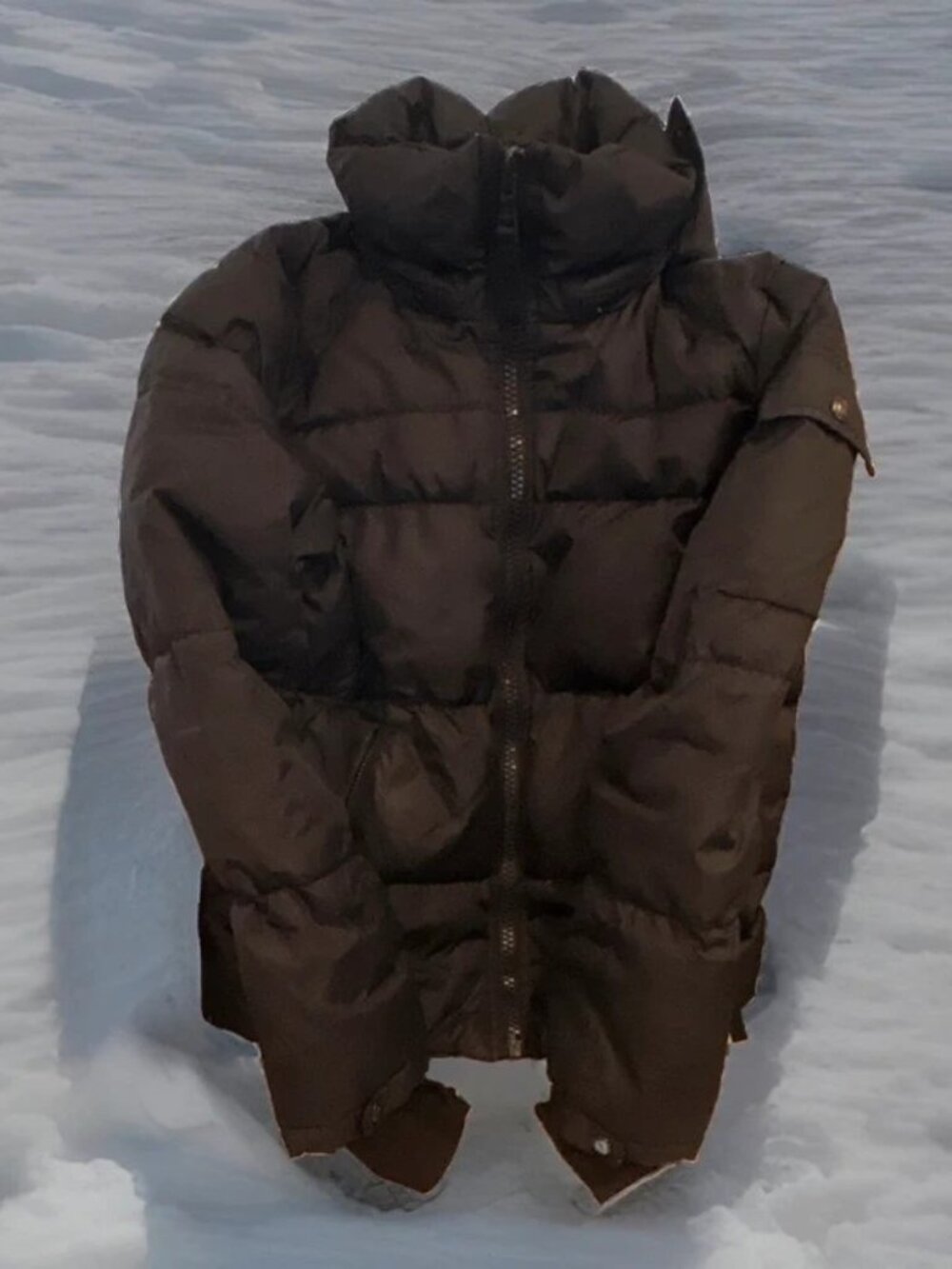 S13 Boys Black Hooded Down Insulated Puffer Jacket Full Zip Pockets M